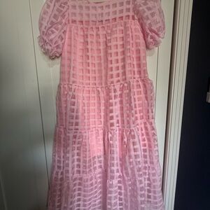 English Factory Pink Textured Dress